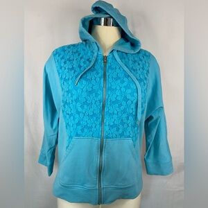 Ruby Rd. Long Sleeve Hooded Jacket with Front Zipper Women’s Medium